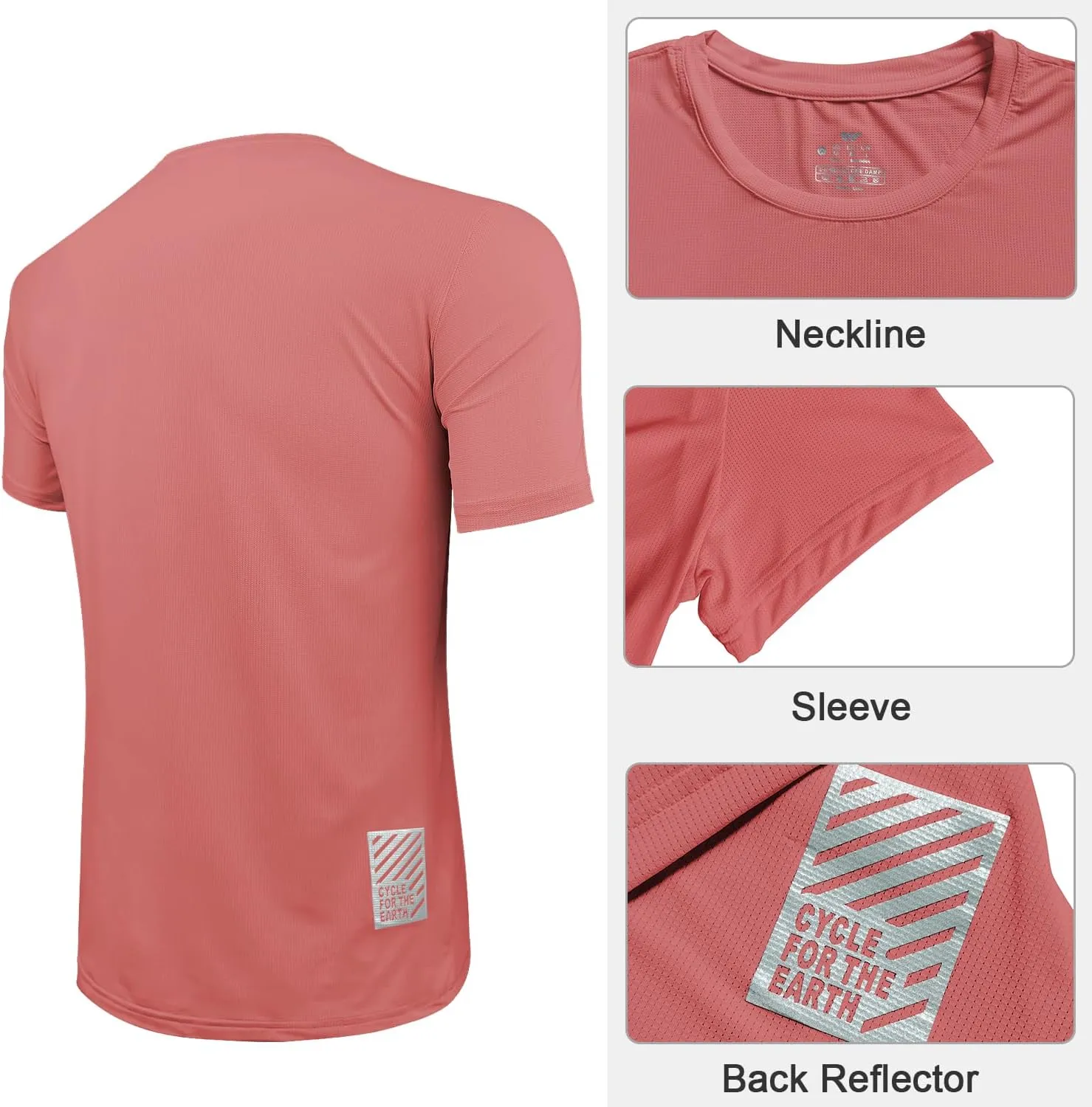 3-5 Pack Men Workout Shirts Quick Dry Running T-Shirt Short Sleeves Crew Neck Tee Athletic Moisture Wicking Gym Top UPF 50 