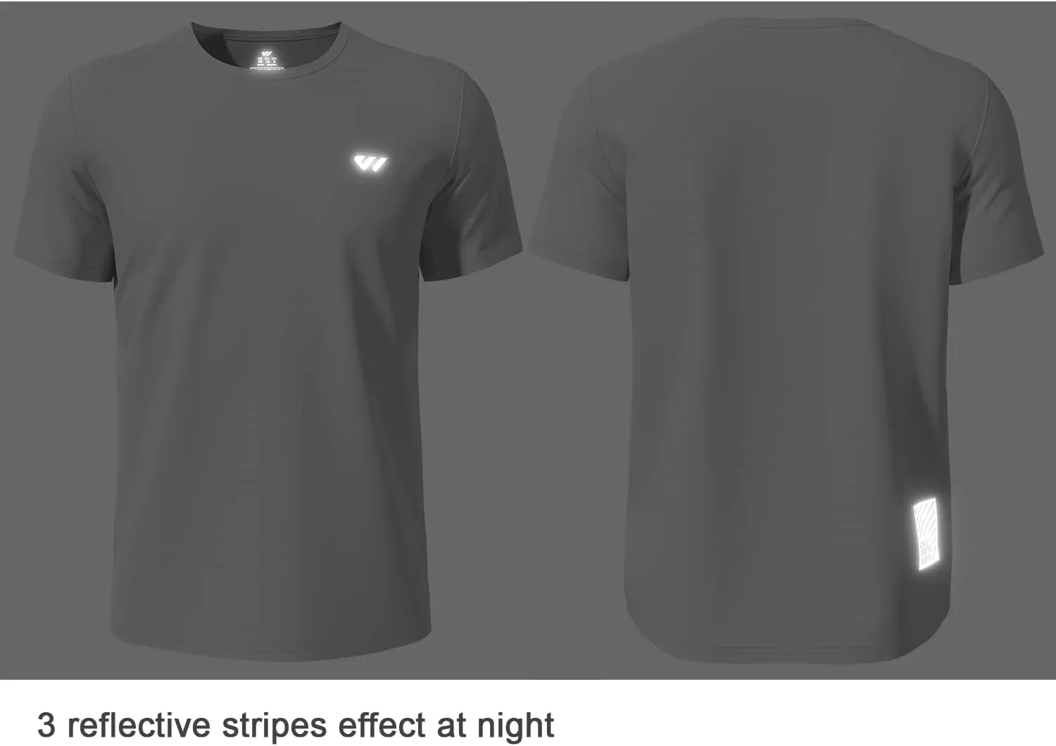 3-5 Pack Men Workout Shirts Quick Dry Running T-Shirt Short Sleeves Crew Neck Tee Athletic Moisture Wicking Gym Top UPF 50 