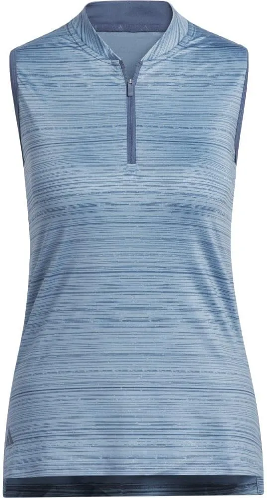 adidas Women's Ultimate365 Stripe Sleeveless Polo Shirt