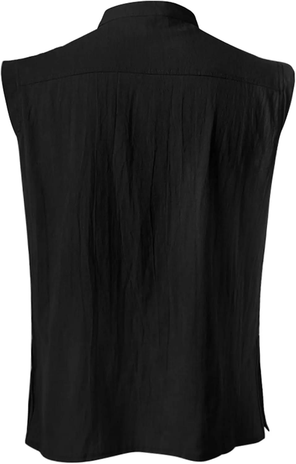 ATTBEA Mens Pirate Renaissance Costume Pirate Shirt Sleeveless Medieval Viking Gothic Celtic Pirate Vest for Men