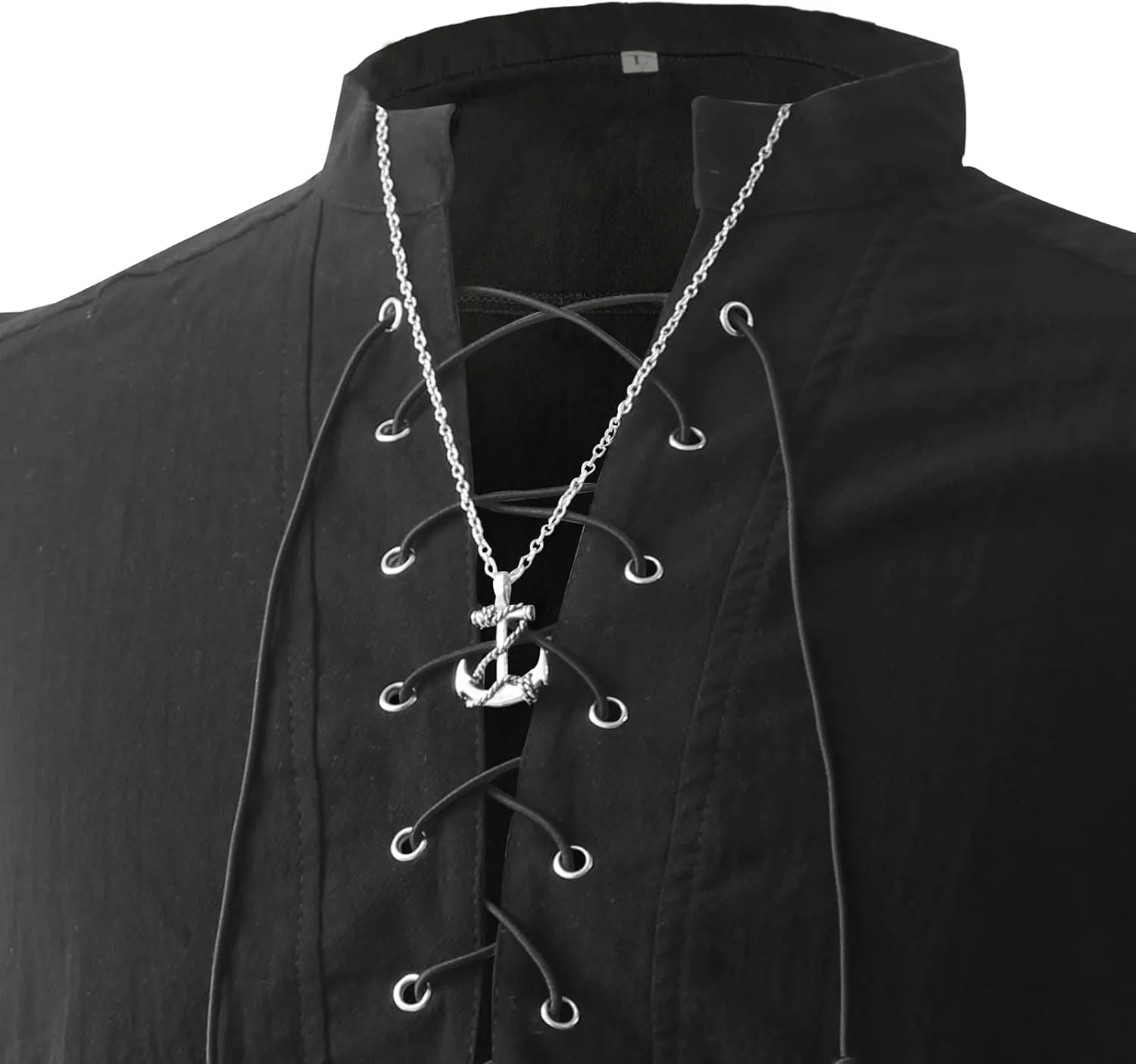 ATTBEA Mens Pirate Renaissance Costume Pirate Shirt Sleeveless Medieval Viking Gothic Celtic Pirate Vest for Men
