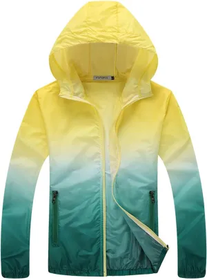 Binmer Womens Mens Sun Protection Hoodie Jacket Full Zip Long Sleeve Swim Beach Cover Up Lightweight Hiking Fishing Clothes