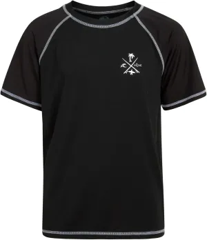 Boys Swim Shirt - Quick Dry Sun Protection Short Sleeve Rash Guard for Boys Surf Youth Kids Swimwear (Sizes: 5-18)