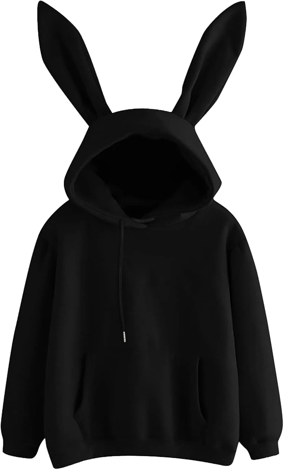 Bunny Sweater with Ears Long Sleeve Animal Hoodies with Ears with Hood Cute Bunny Ear Solid Y2K Hoodies Kawaii