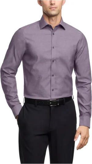 Calvin Klein Men's Dress Shirt Slim Fit Modern Pincord