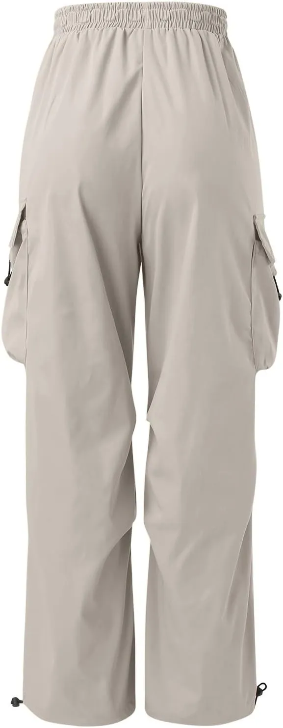 Cargo Work Pant for Men Stretchy Casual Joggers Drawstring Waist Combat Pant with Pockets