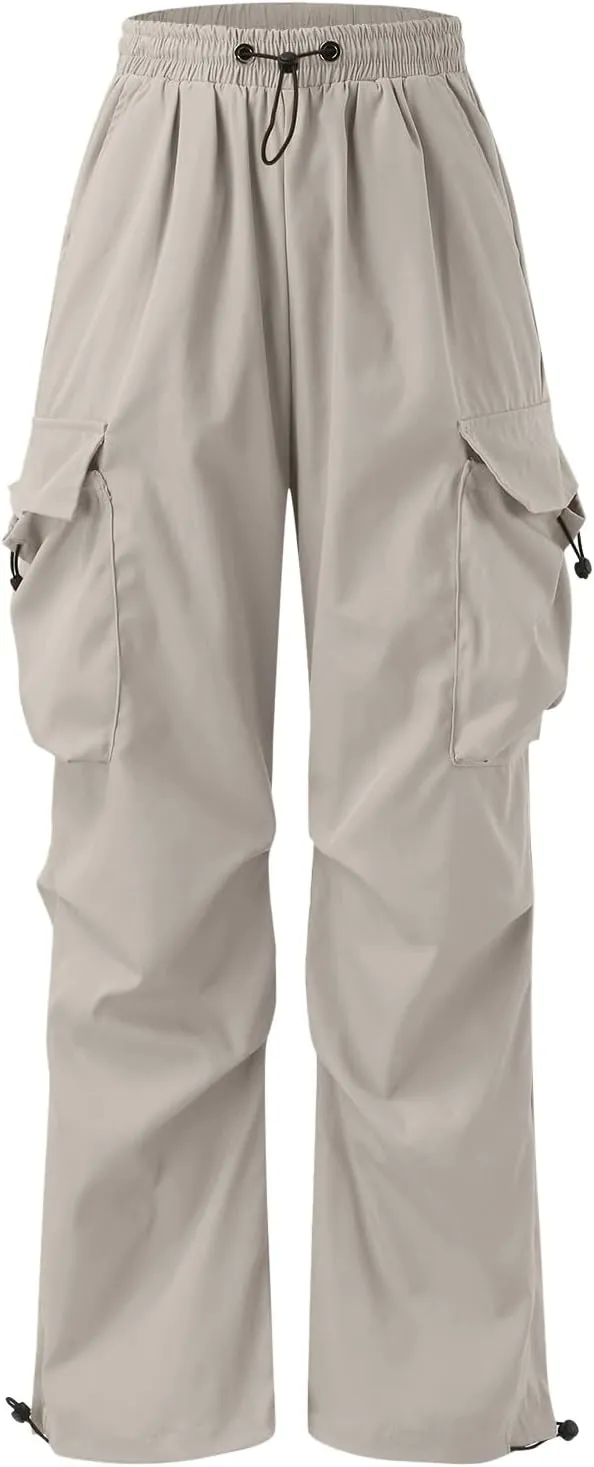Cargo Work Pant for Men Stretchy Casual Joggers Drawstring Waist Combat Pant with Pockets