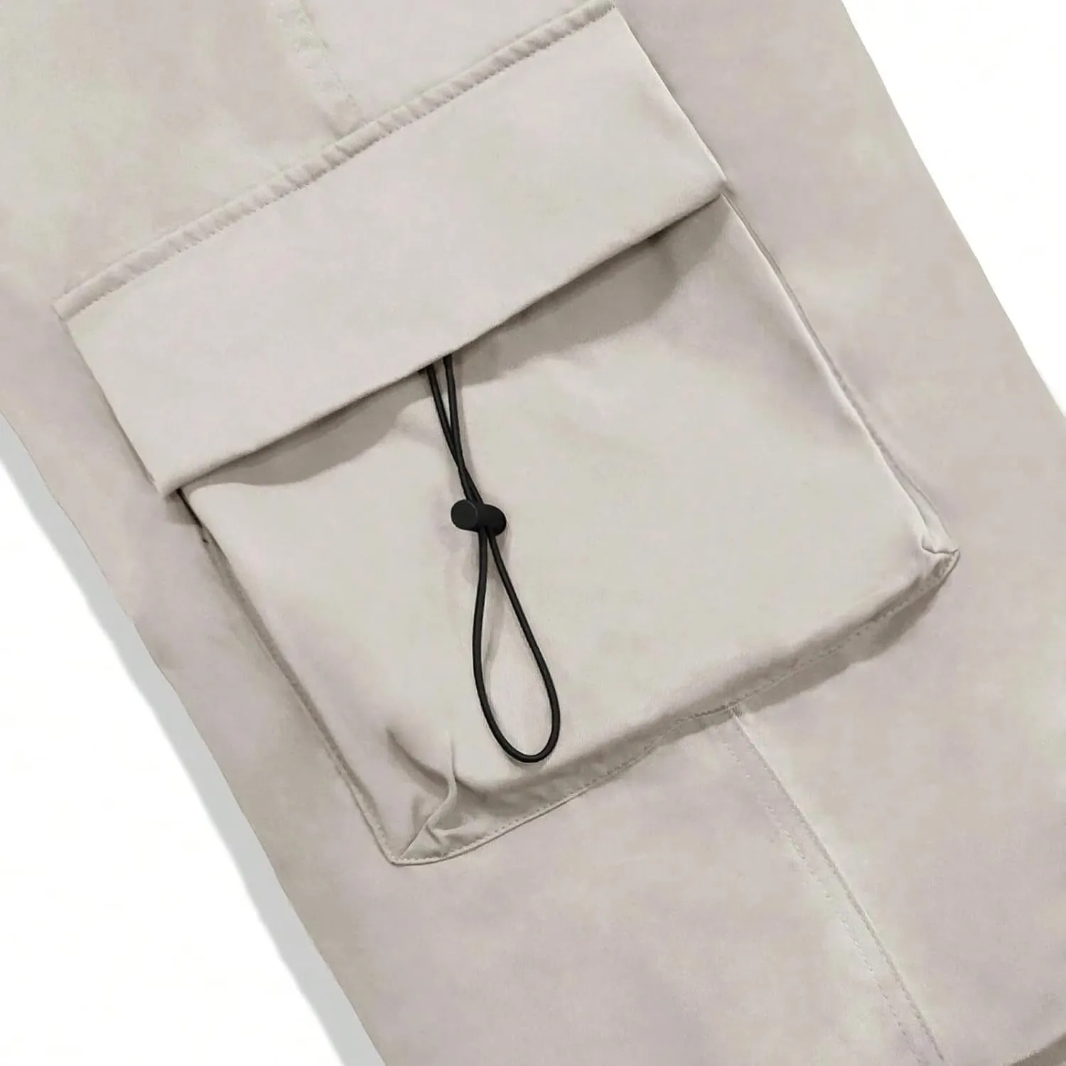 Cargo Work Pant for Men Stretchy Casual Joggers Drawstring Waist Combat Pant with Pockets