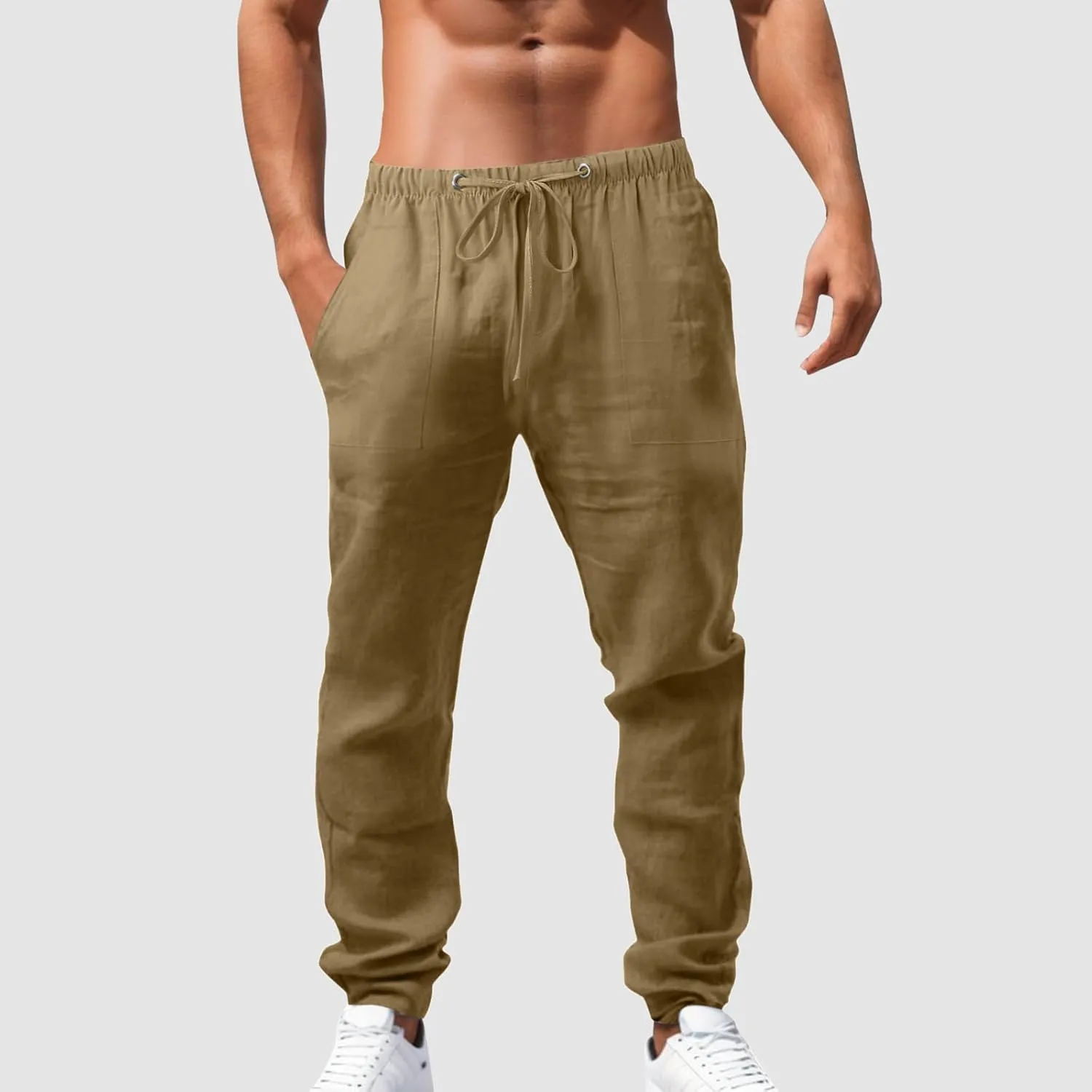 Cargo Work Pant Mens Fashion Casual Chino Pants Outdoor Sweatpant with Pockets Loose Fit Joggers Sweat Pant