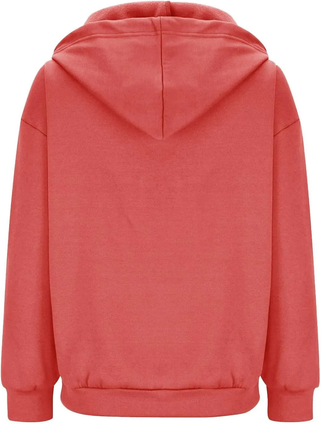 Cbcbtwo Zip Up Hoodies for Women Y2K Oversized Solid Sweatshirts Teen Girl Fall Casual Drawstring Jackets Loose Fleece Tops