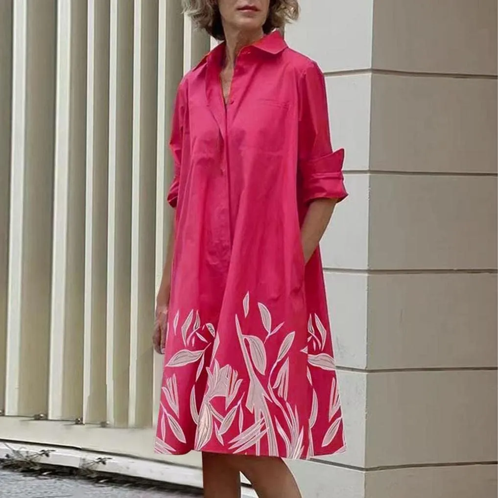 Ceboyel Womens Polka Dots Midi Dress Knee Length Half Sleeve Dresses Casual Loose Shirt Dress Dressy Trendy Summer Outfits