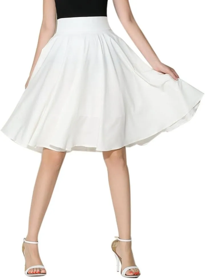 CHOiES record your inspired fashion Women's Pink/BlackBlue/White Solid High Waist Trumpet Midi Skirt (10 Colors)