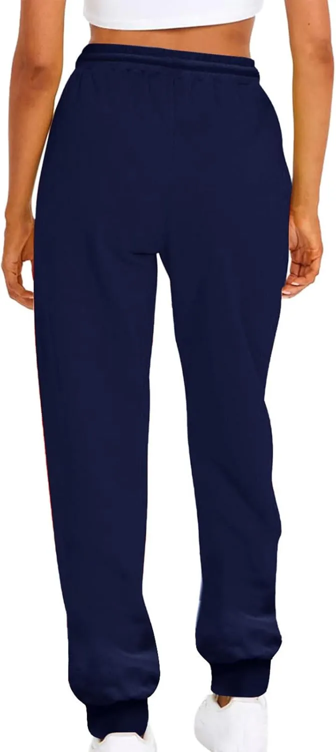 Comfortable Jogger Sweatpants Women with Multi-Pockets High Waist Drawstring Womens Long Loose Pants Casual Trousers