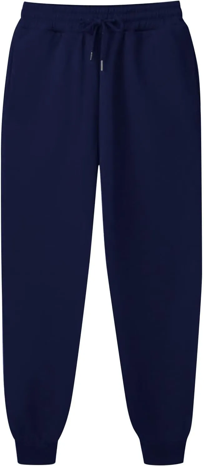Comfortable Jogger Sweatpants Women with Multi-Pockets High Waist Drawstring Womens Long Loose Pants Casual Trousers