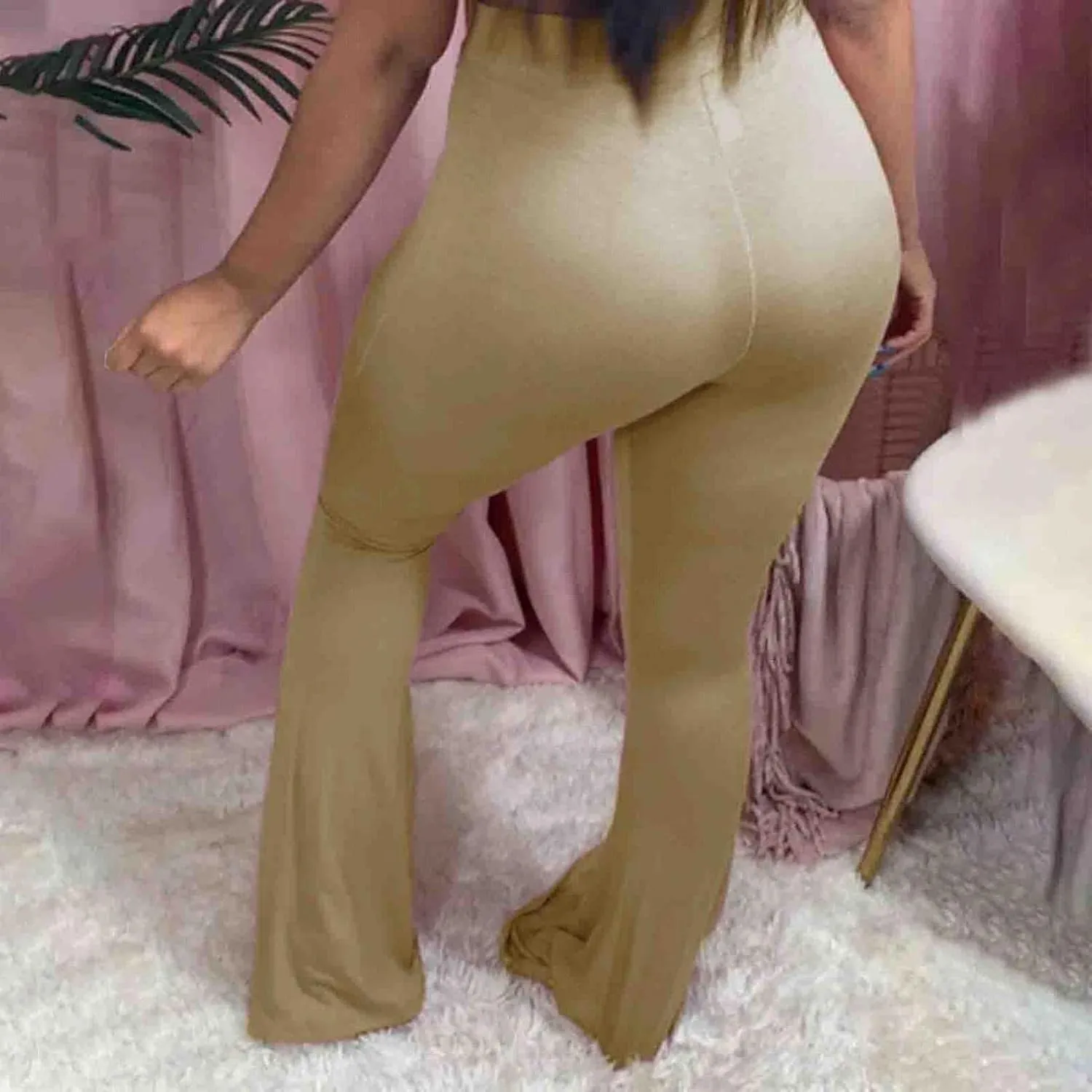 Comfy Bootcut Yoga Pants High Waist Tummy Control Wide Leg Long Palazzo Bell Bottom Flare Pants Trousers Plus Size