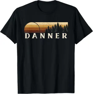 Danner, OR Vintage Evergreen Sunset Eighties Retro T-Shirt