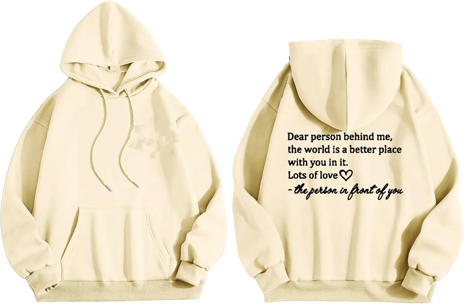 Dear Person Behind Me Hoodie Sweatshirts Letter Pullover Tops Trendy Comfort Sweatshirts Cute Fall Fashion Clothes