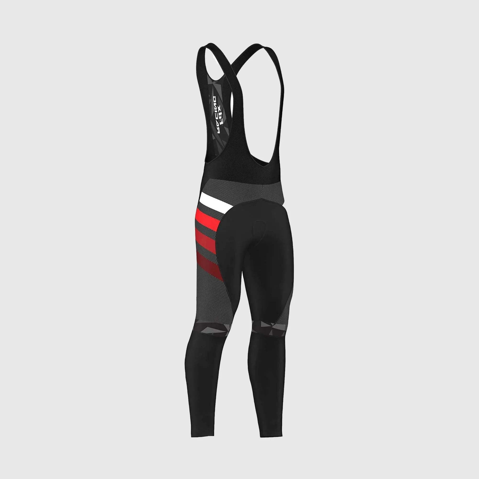 Fdx Men's Set Equin Thermal Roubaix Long Sleeve Cycling Jersey & Bib Tights - Red