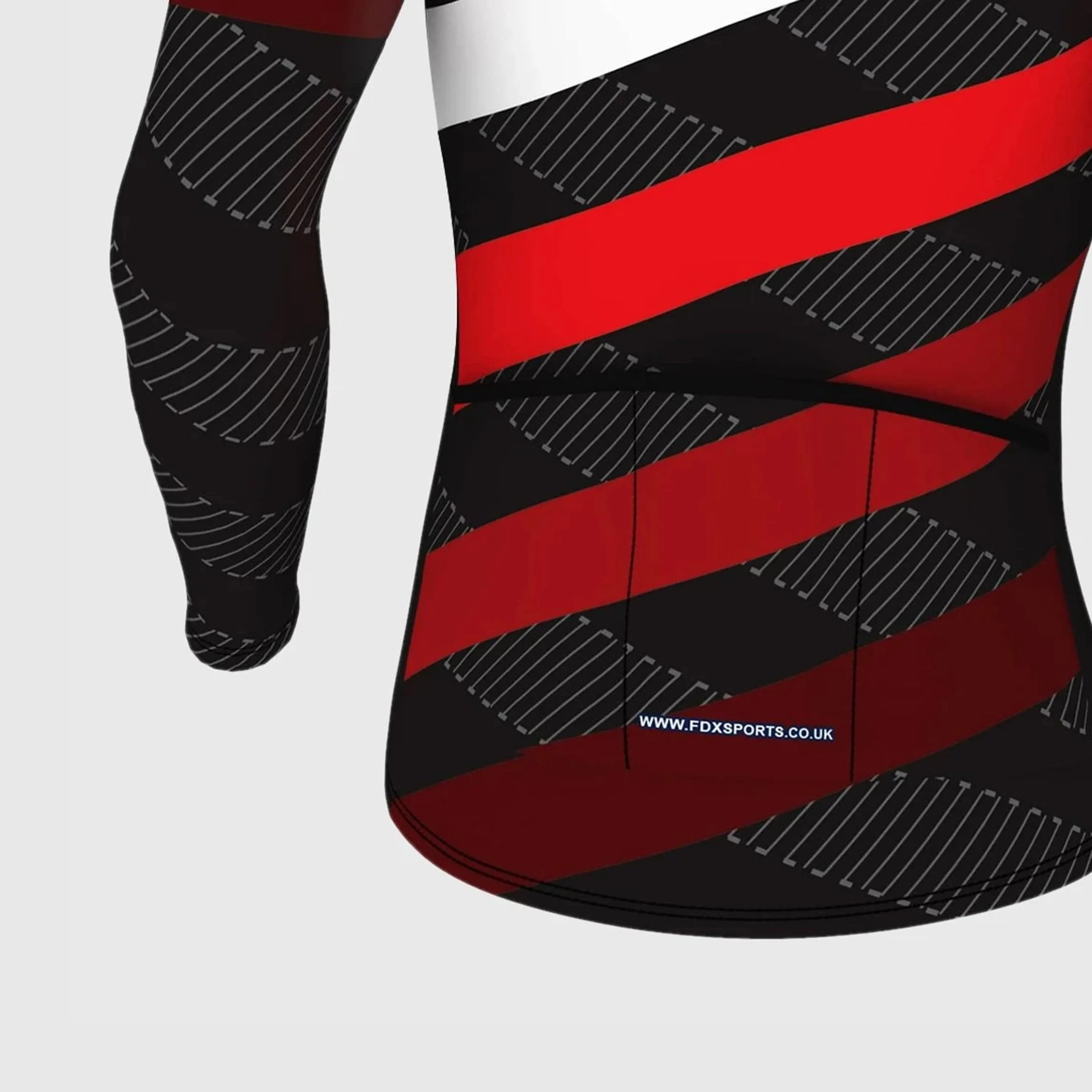 Fdx Men's Set Equin Thermal Roubaix Long Sleeve Cycling Jersey & Bib Tights - Red