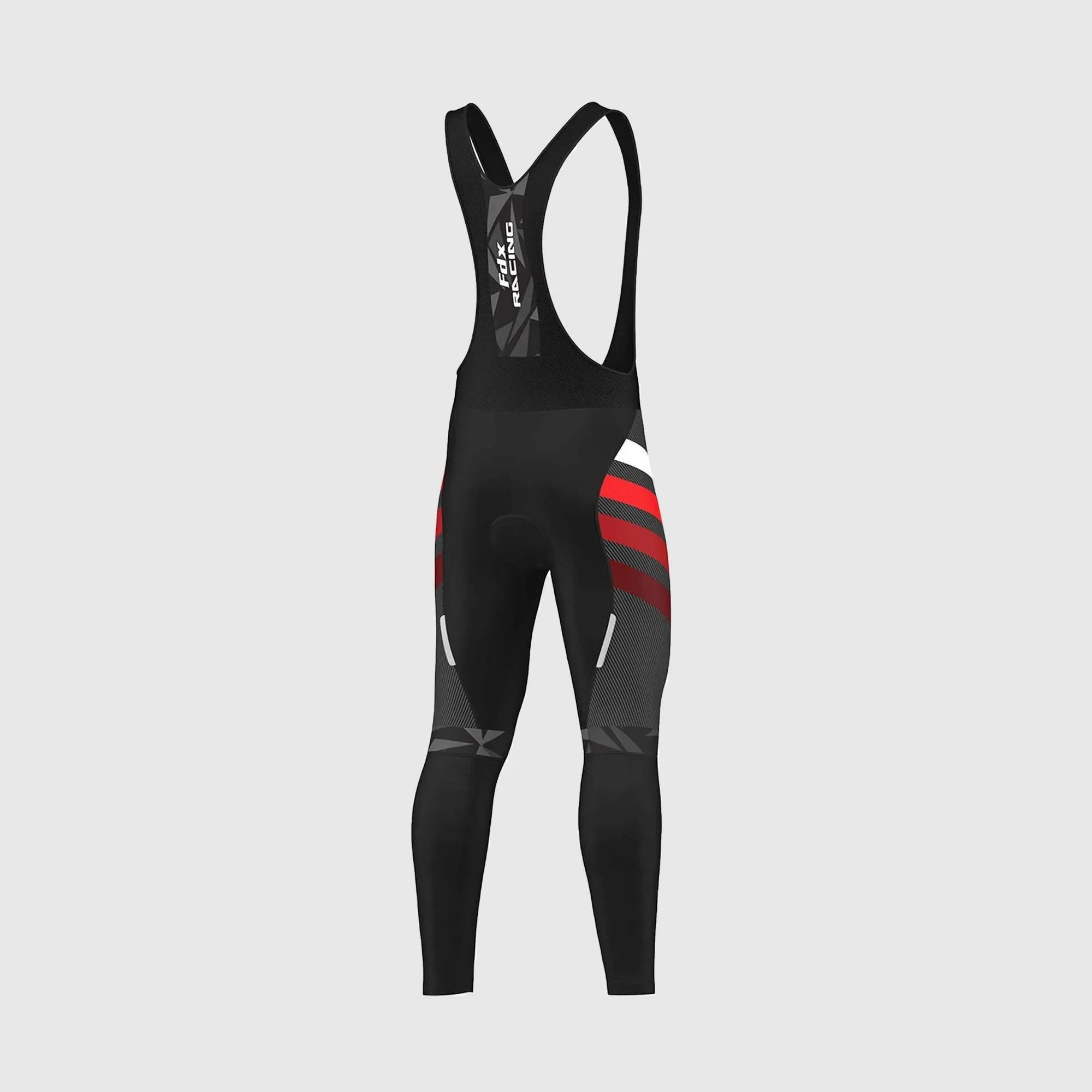 Fdx Men's Set Equin Thermal Roubaix Long Sleeve Cycling Jersey & Bib Tights - Red
