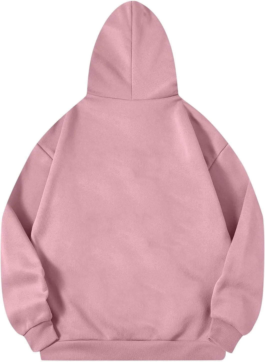 Fleece Hoodie Women Lightweight Drop Shoulder Oversized Sweatshirt Drawstring Casual Plush Workout Hoodies w/Pockets