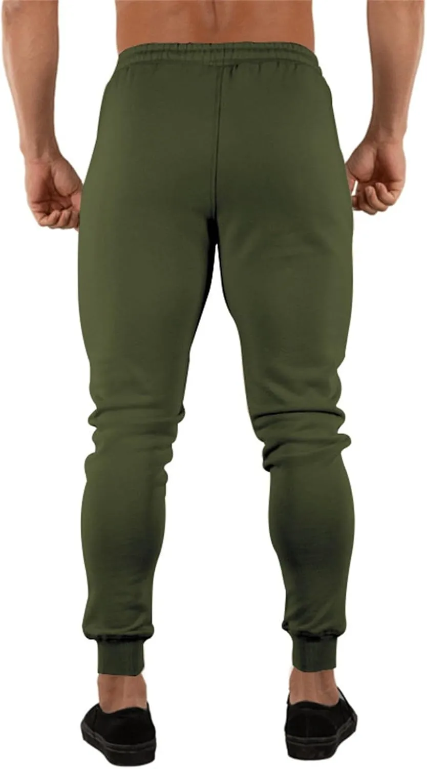 GIERIDUC Mens Heavyweight Fleece Sweatpants Tactical Pants for Men Black Corduroy Pants Mens Skinny Sweatpants
