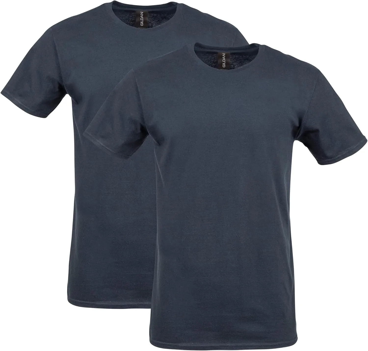 Gildan Adult Softstyle Cotton T-Shirt, Style G64000, Multipack, Black (2-Pack), Medium