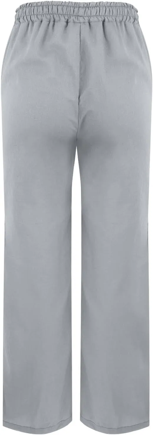 GOKKILRW Womens Linen Pants with Pockets High Waist Comfy Hippie Gauze Pants Casual Lightweight Loose Beach Vacation Trousers