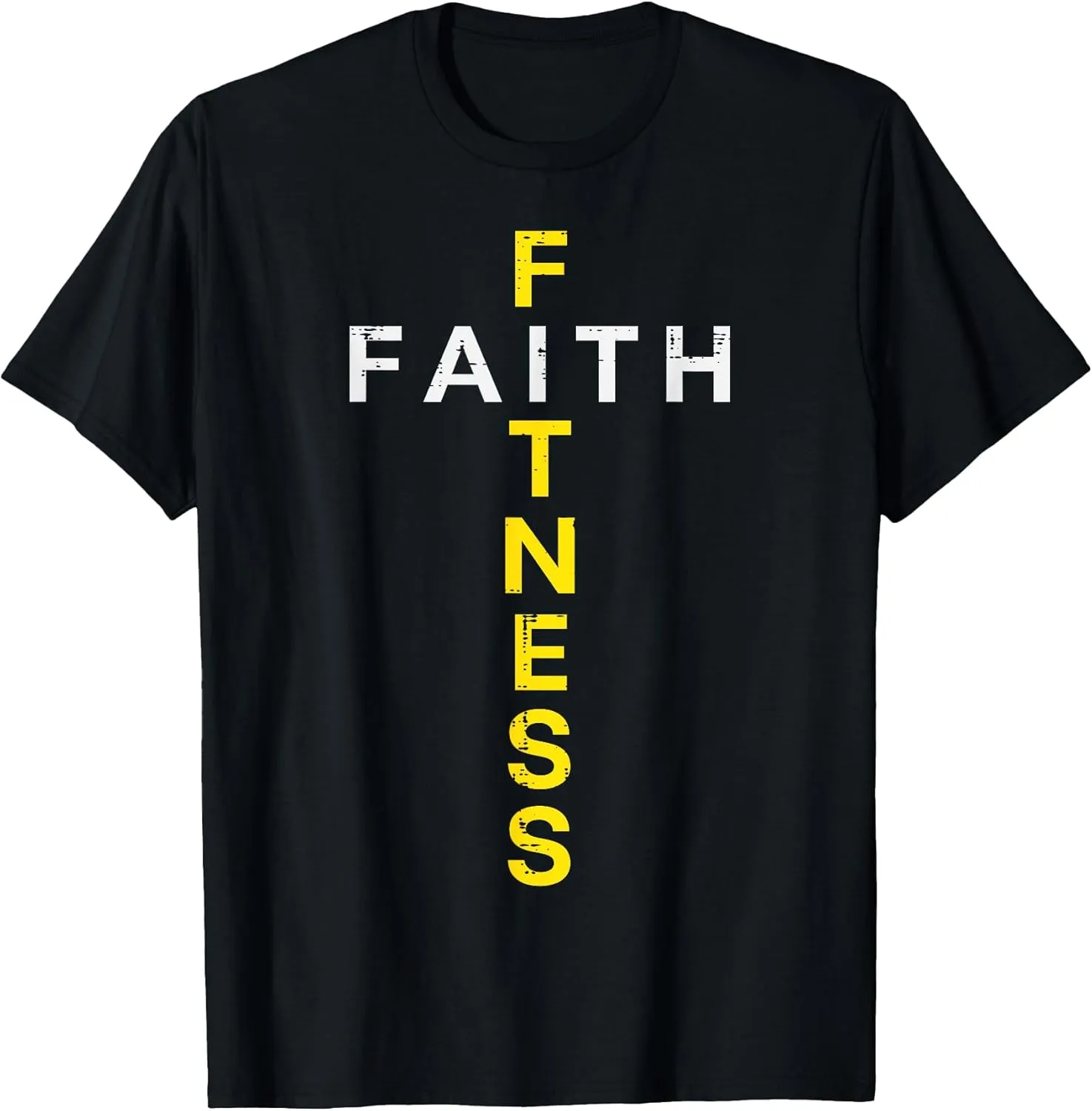 Gym Faith Fitness Cross Christian Workout Exercise Women Men T-Shirt
