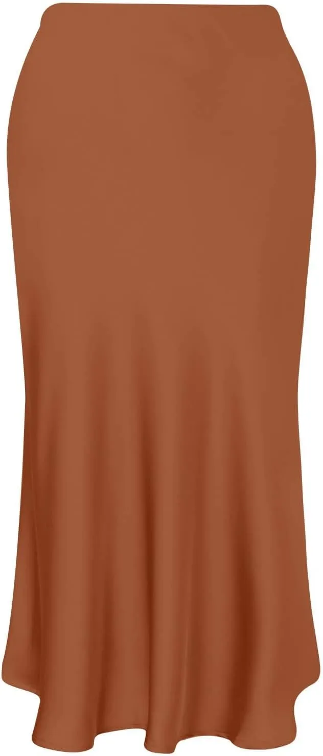 High Waist Ruffled Fishtail Bodycon Maxi Long Skirt for Women Low Rise Sexy Ruched Casual Elastic Waistband