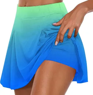 hlysgo Tennis Skorts for Women Golf Mini Skirts Athletic High Waisted Activewear Shorts 2024 Summer Workout Running Shorts