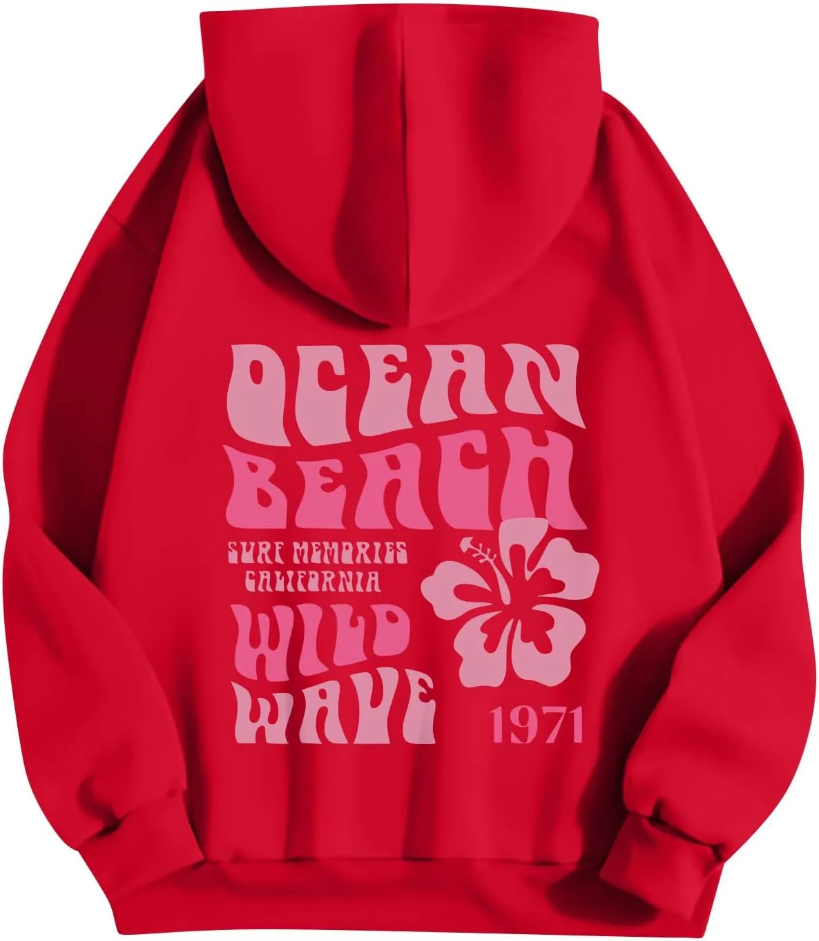 Hoodies For Teen Girls Long Sleeve Letter Print Casual Graphic Drawstring Pullover Cute Oversize Hoodie