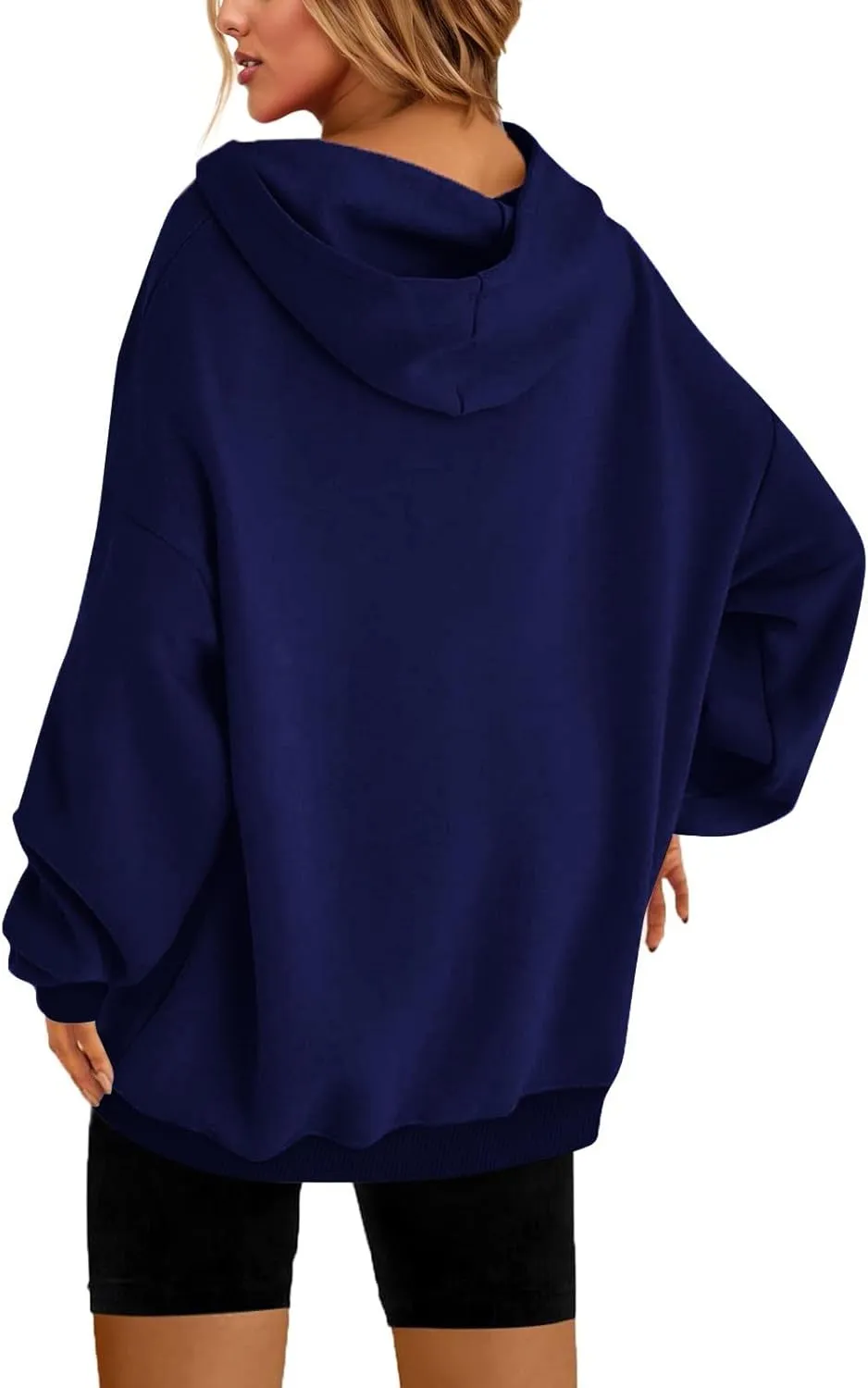 Hoodies For Women, Long Sleeve Oversized Fall Fashion Pullover Tops Casual Holiday Plain Sweatshirts With Pockets