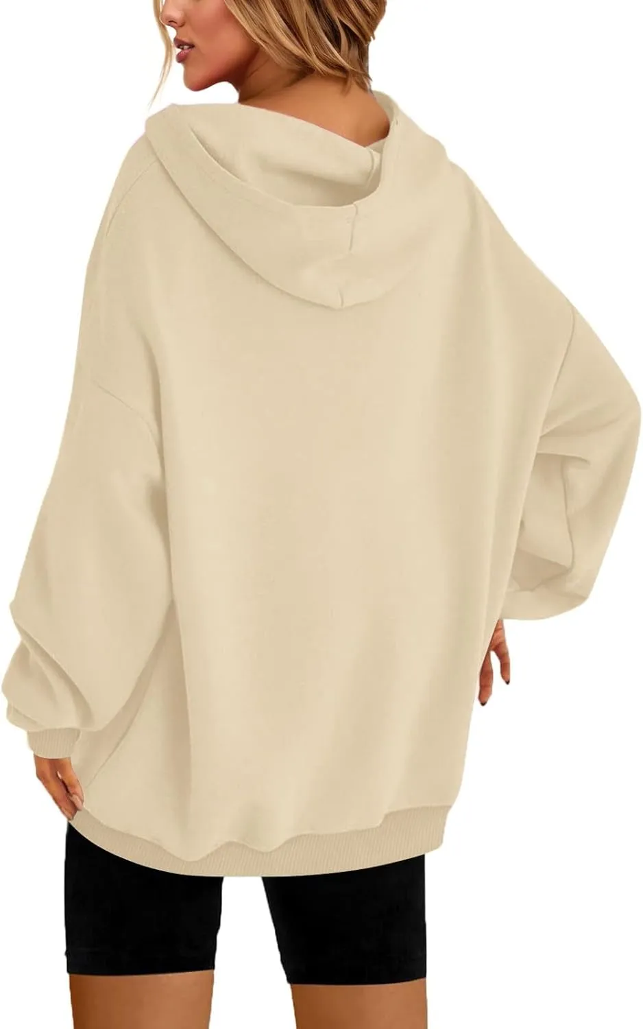 Hoodies For Women, Long Sleeve Oversized Fall Fashion Pullover Tops Casual Holiday Plain Sweatshirts With Pockets
