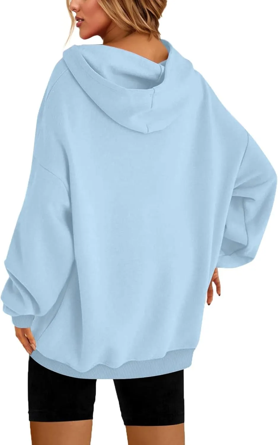 Hoodies For Women, Long Sleeve Oversized Fall Fashion Pullover Tops Casual Holiday Plain Sweatshirts With Pockets