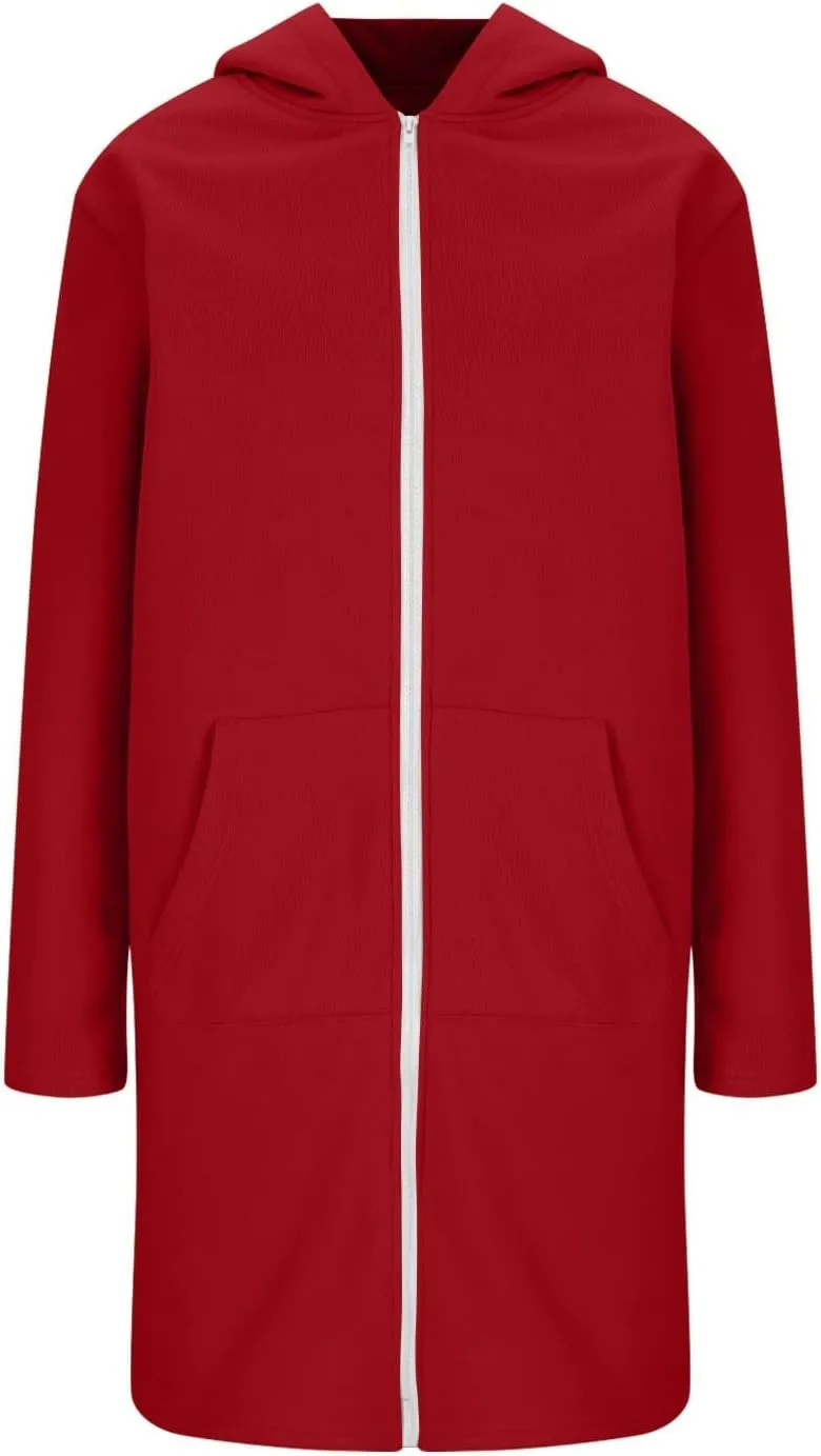 Hoodies for Women Oversized Cardigan Zip Up Casual Hooded Sweatshirt Fall Fashion Fleece Long Hoodies with Pocket