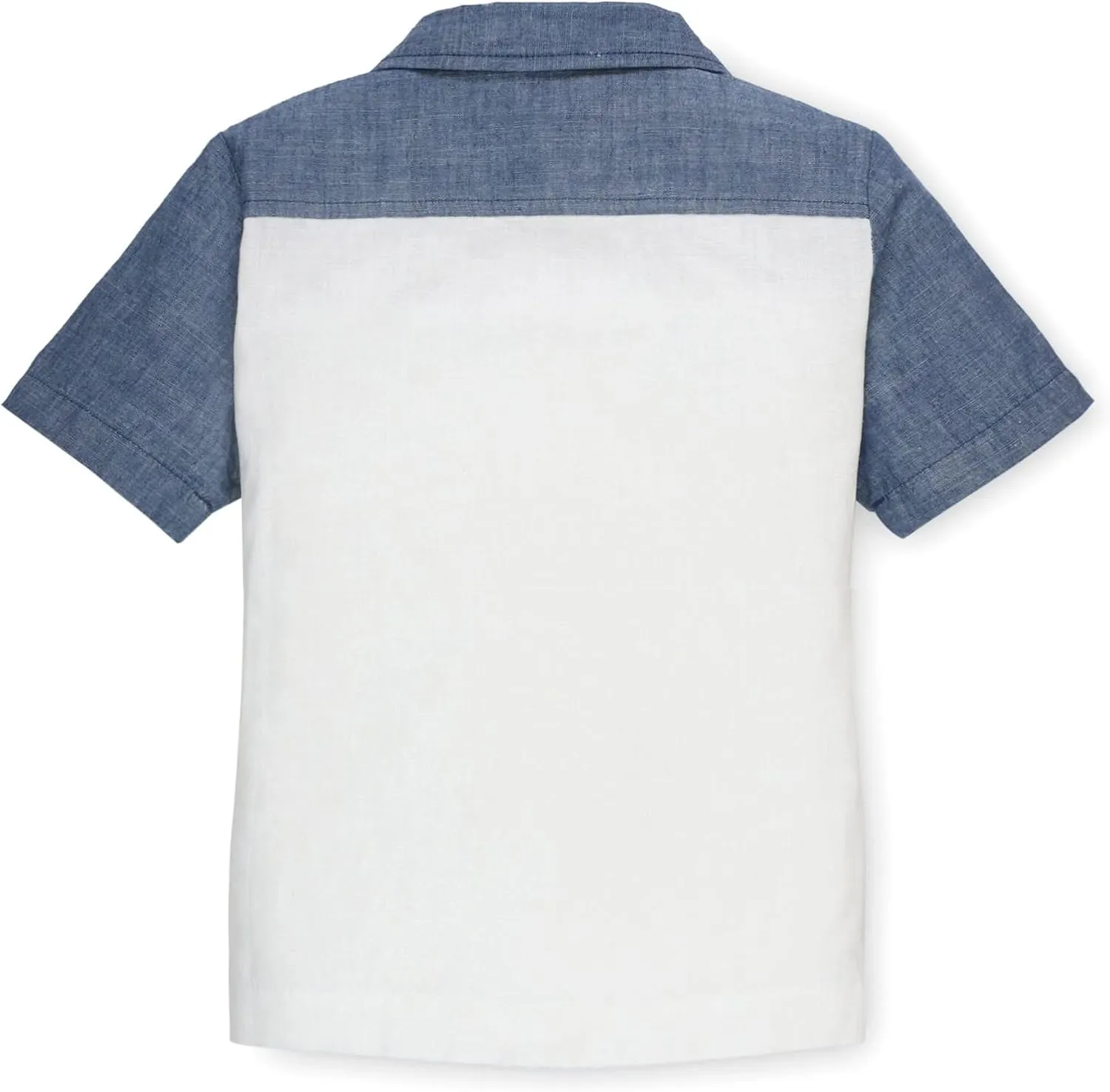 Hope & Henry Boys' Linen Short Sleeve Button Down Shirt