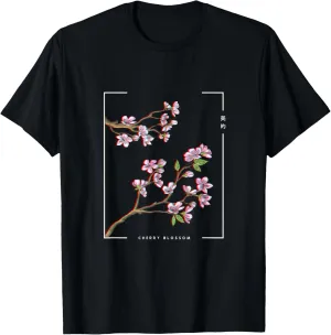 Japanese Aesthetic Vaporwave Cherry Blossom Glitch Anime T-Shirt