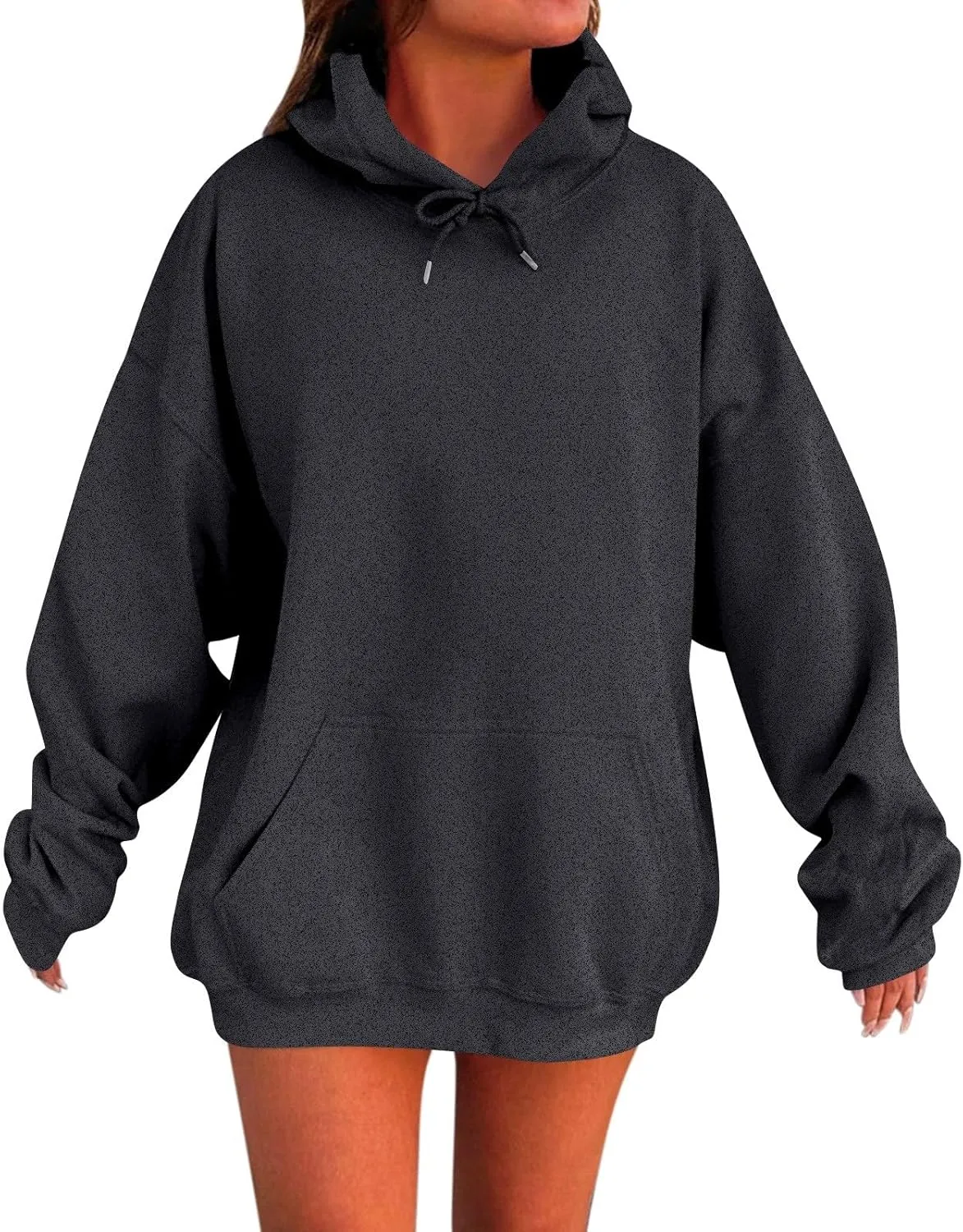 KUIOLYPOER Womens Oversized Hoodies Long Sleeve Hooded Plush Sweatshirt with Pocket 2025 Fashion Tops Trendy Outfits