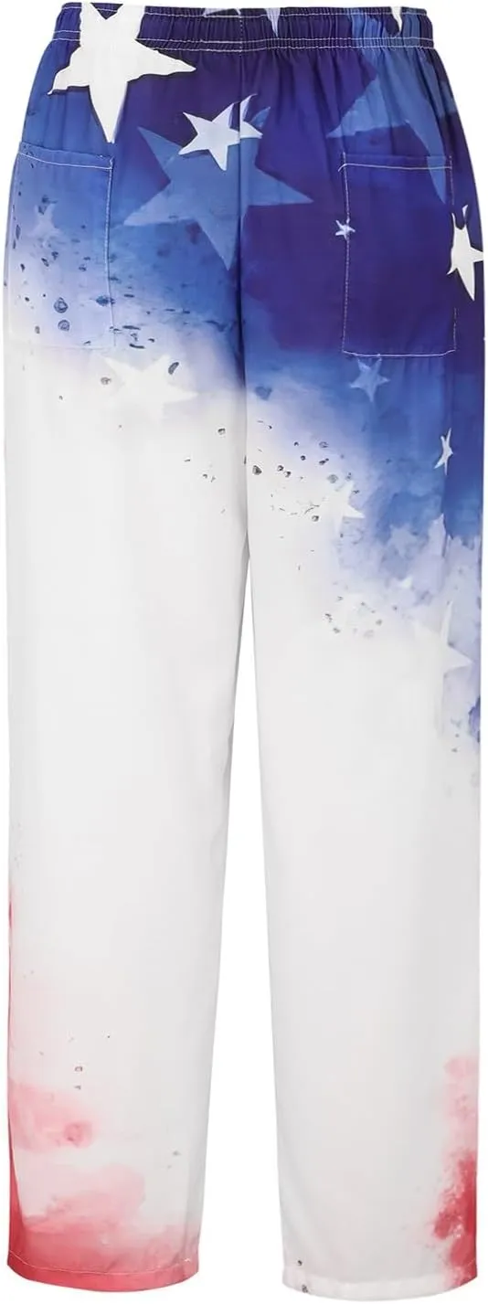 LCMTWX Women's Linen Pants Waist Pants Drawstring Capri Pants with Pockets Wide Leg Cropped Pants High Waisted Pants for