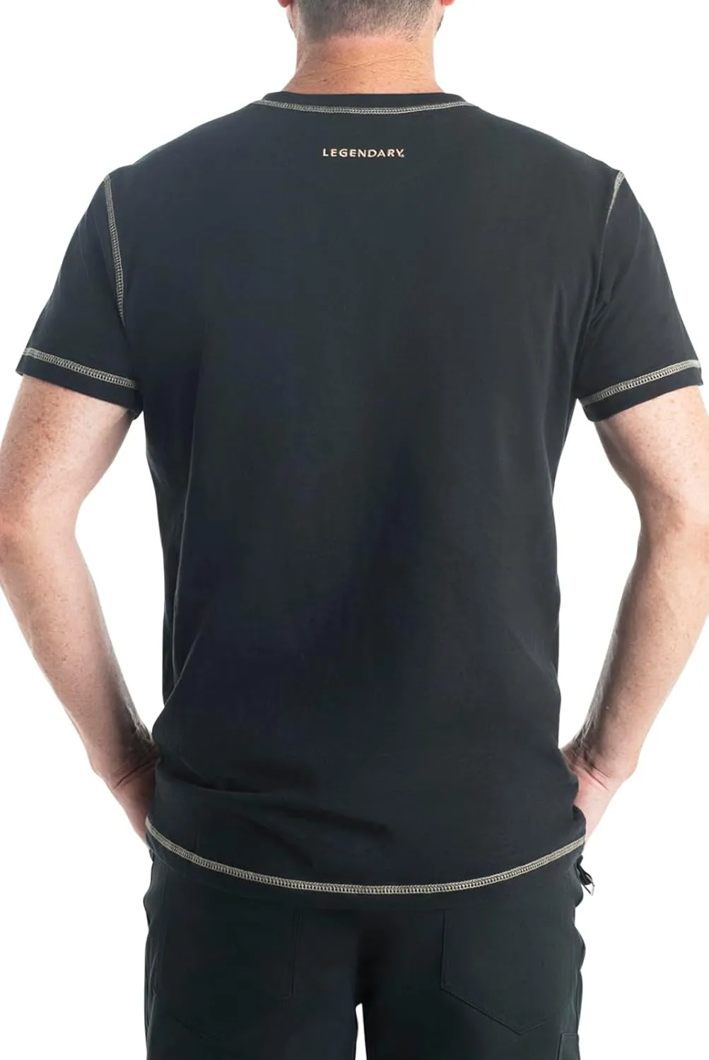 Legendary Whitetails Men's Maverick Slub Henley Short Sleeve Shirt