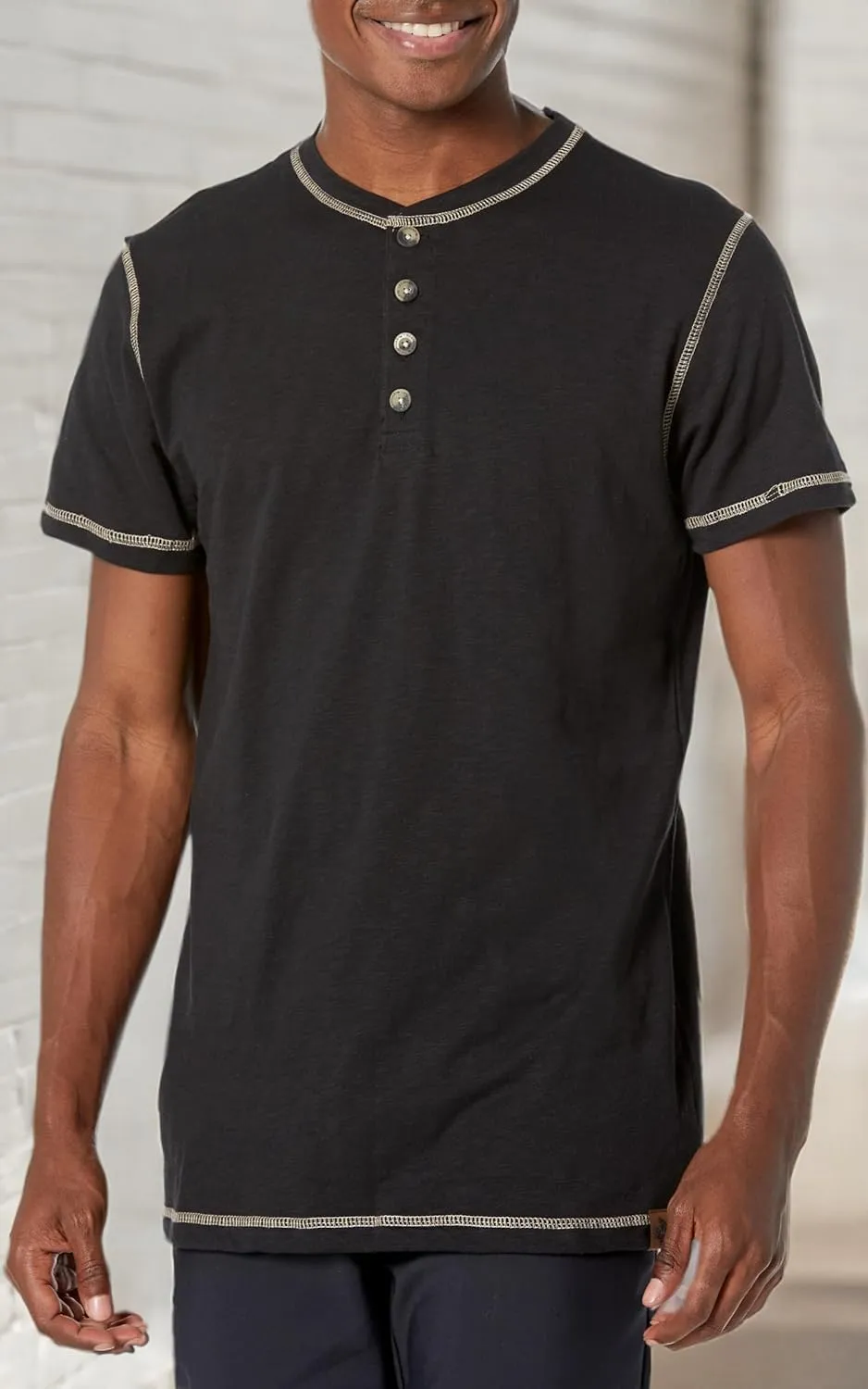 Legendary Whitetails Men's Maverick Slub Henley Short Sleeve Shirt