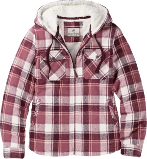 Legendary Whitetails Women's Woodland Berber Lined Hooded Shirt Jacket