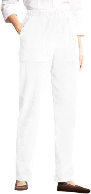 LOAIHA Corduroy Pants for Women Casual Drawstring Elastic High Waist Straight Leg Pants Trousers with Pockets