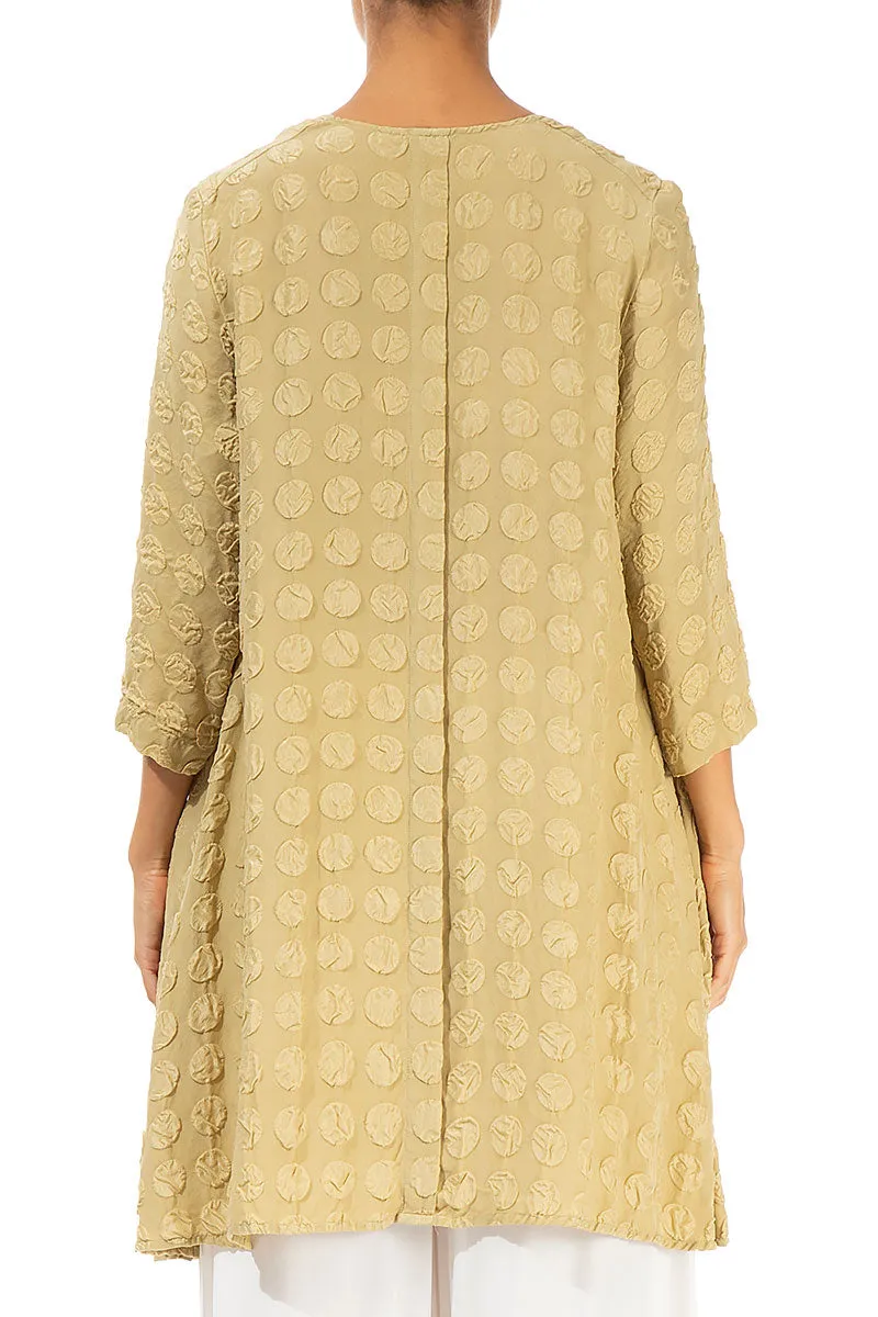 Loose Bubble Laurel Green Silk Tunic