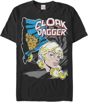 Marvel Men's Cloak and Dagger Partner Portrait T-Shirt