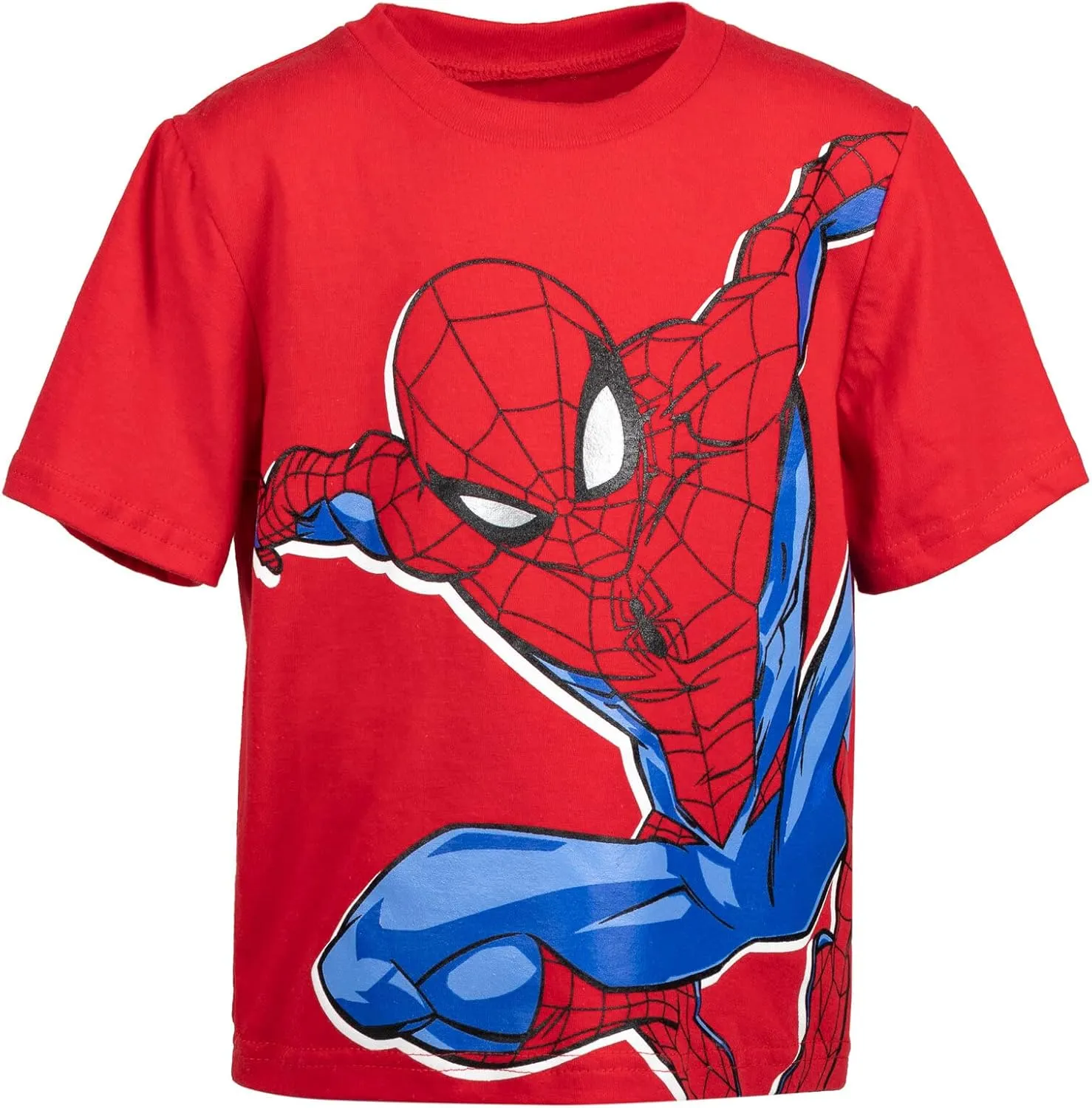 Marvel Spider-Man T-Shirt and French Terry Shorts Outfit Set Toddler to Big Kid Sizes (2T - 10-12)