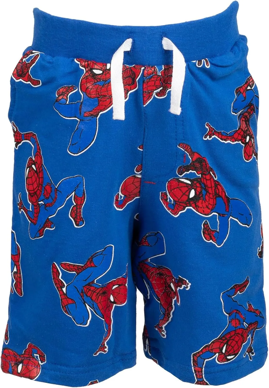 Marvel Spider-Man T-Shirt and French Terry Shorts Outfit Set Toddler to Big Kid Sizes (2T - 10-12)