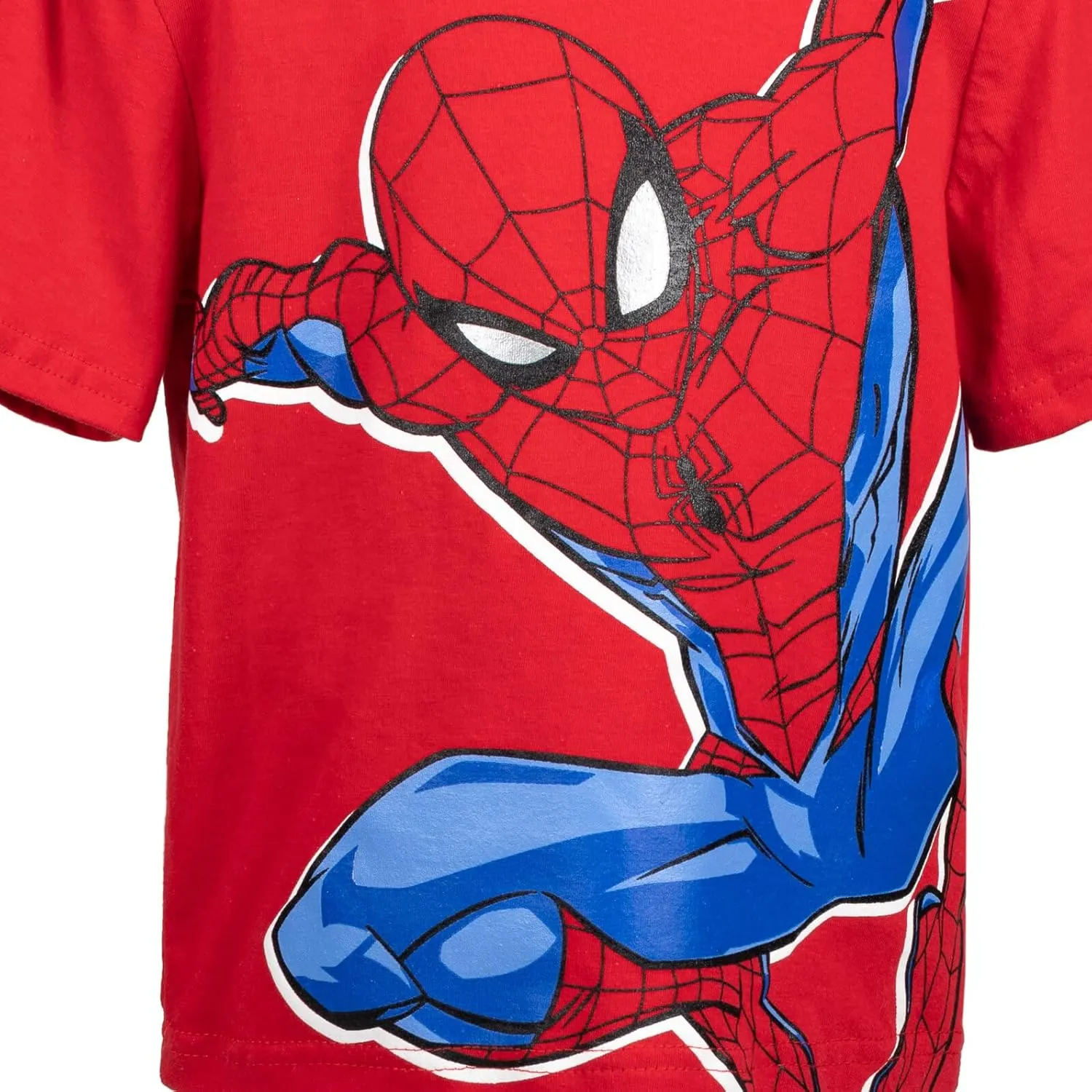 Marvel Spider-Man T-Shirt and French Terry Shorts Outfit Set Toddler to Big Kid Sizes (2T - 10-12)