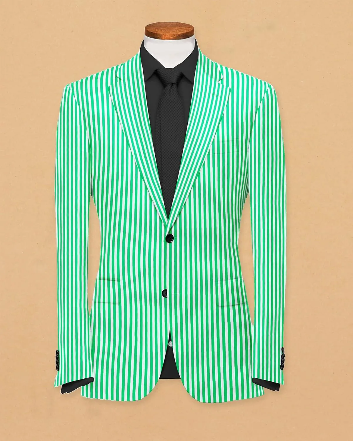 Men's Blazer 2 Button Long Sleeve Printed Regular Fit Suit Jacket Business Lightweight Casual Sport Coat